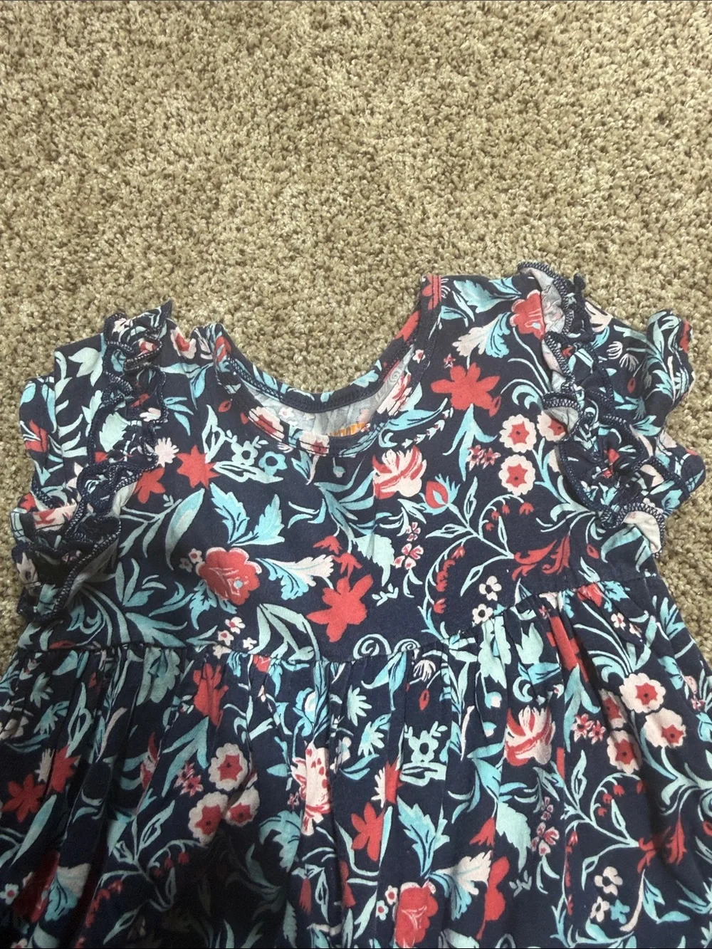 3 Dresses!Gymboree Navy Flower Dress 4t, Harper Canyon Blue Dress 4, Kiwi Dress